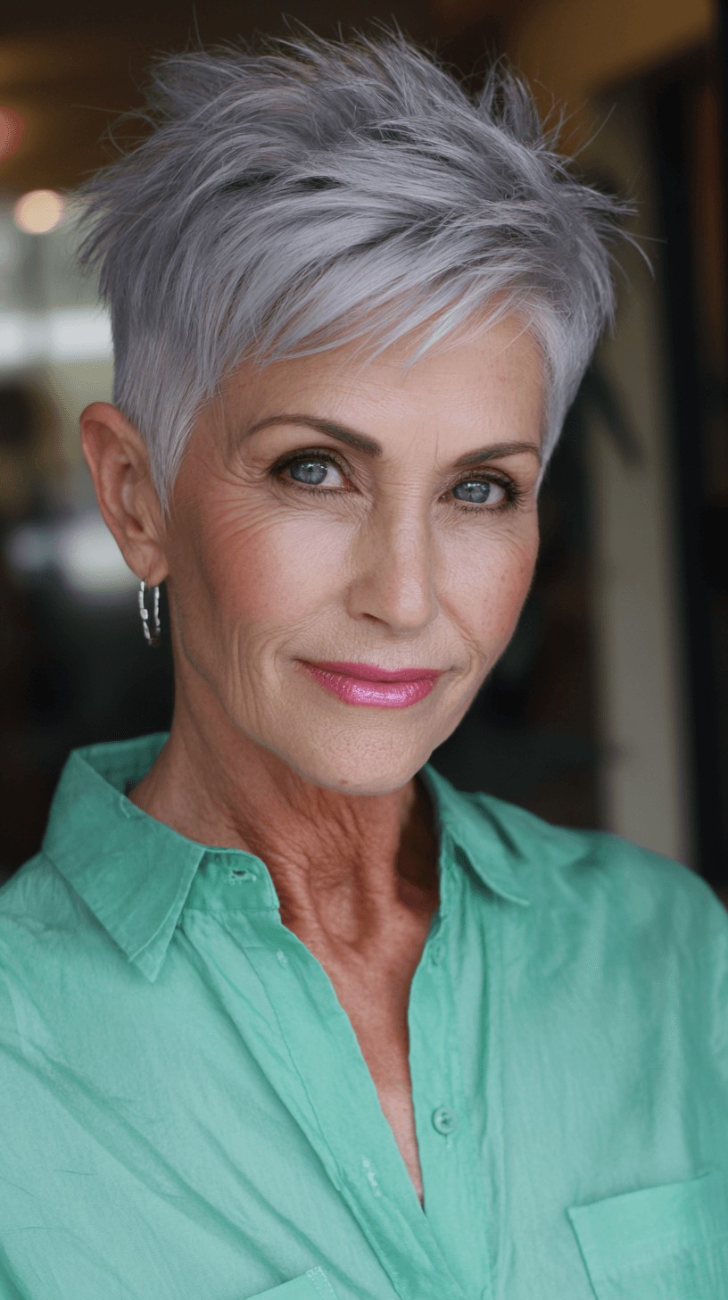 Edgy Textured Pixie Cut with Playful Volume