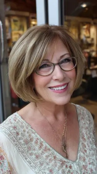 Effortlessly Chic Rounded Oval Bob with Soft Layers