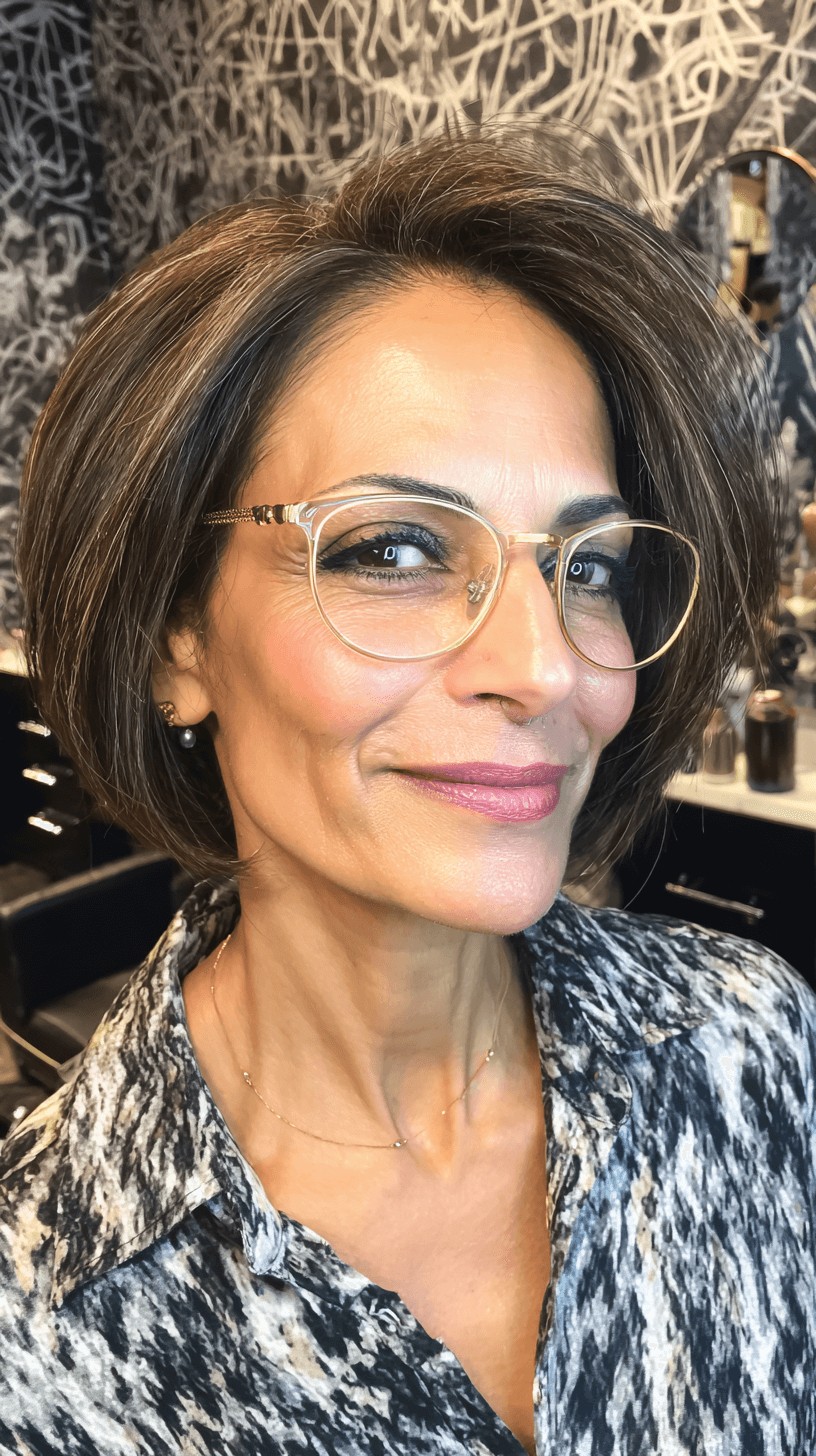 Modern Feathered Bob with Soft Layers