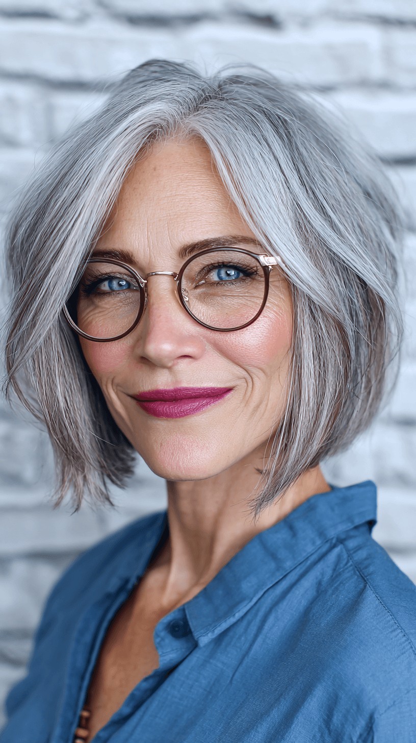 Modern Feathered Bob with Subtle Layers