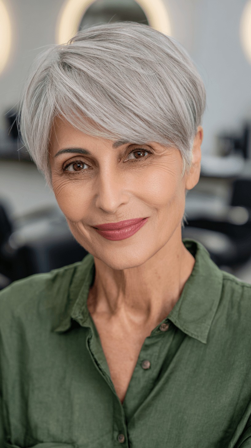 Modern Side-Swept Pixie with Textured Layers