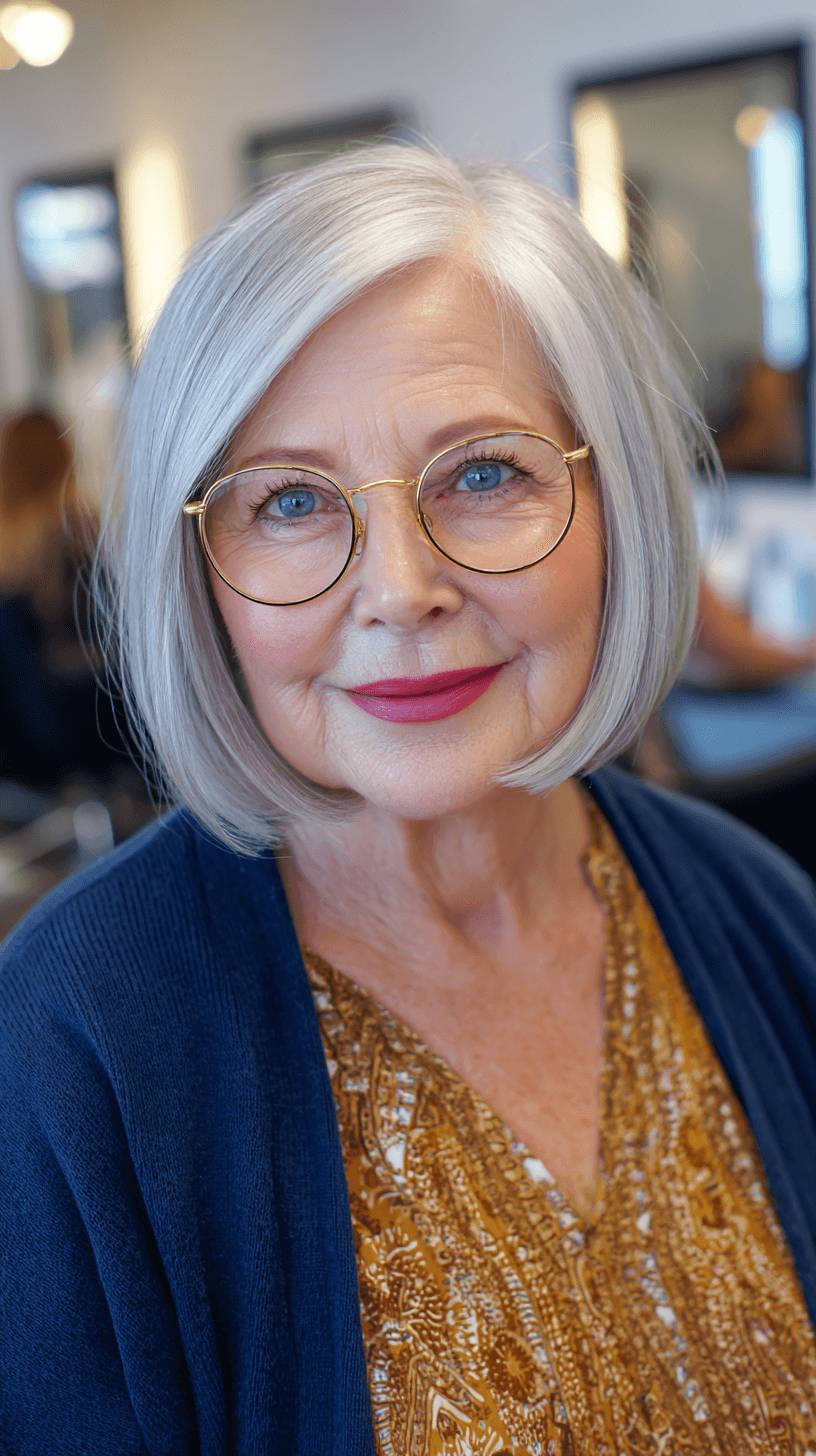 Modern Silvery Bob with Soft Textured Ends