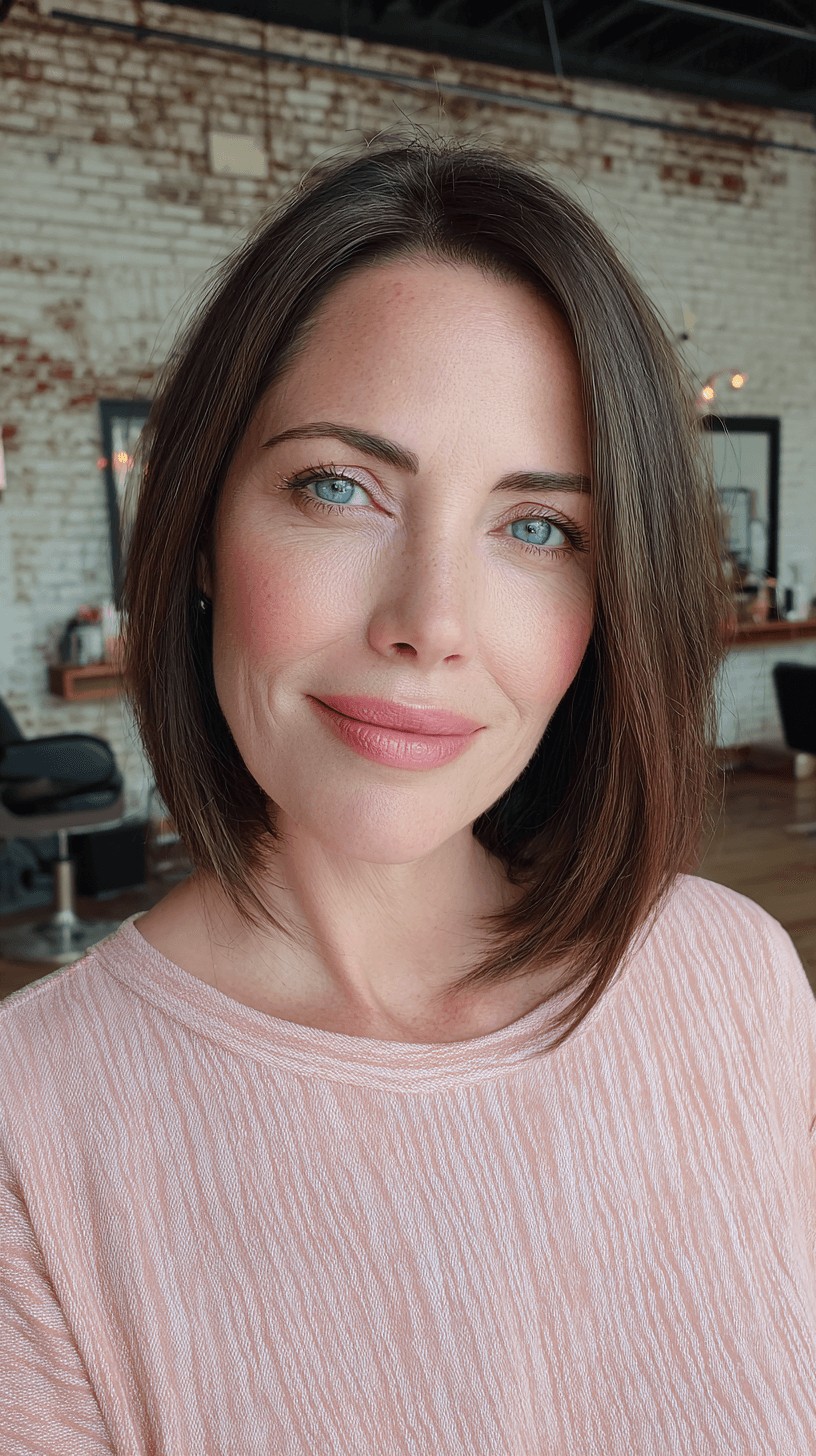 Modern Sleek Blunt Bob with Subtle Shine
