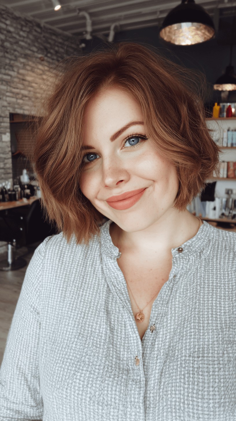Modern Textured Bob with Subtle Waves