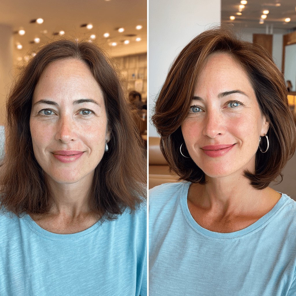 Modern Textured Lob with Soft Volume and Face-Framing Layers