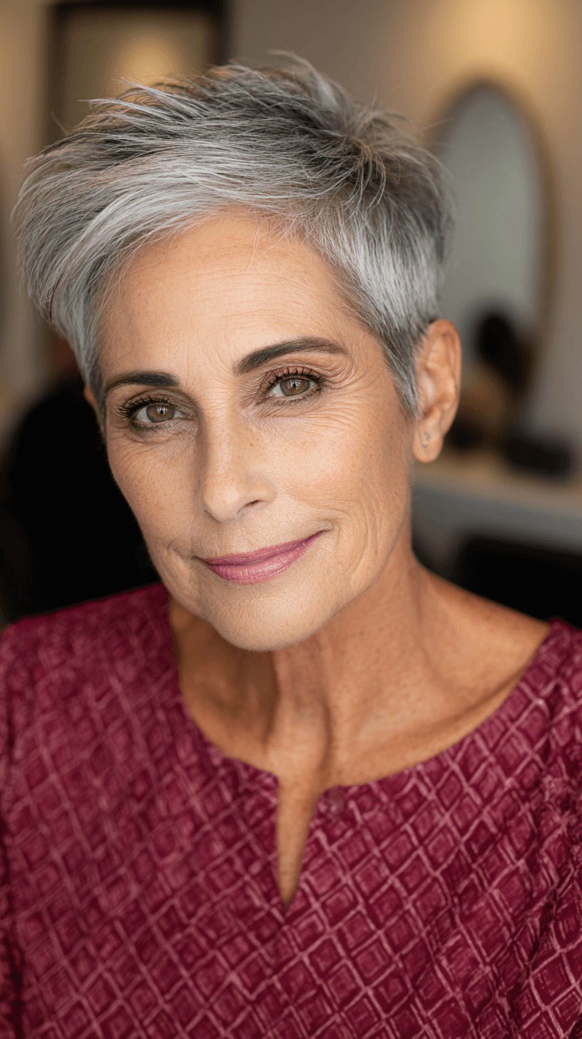 Modern Textured Short Pixie with Soft Volume