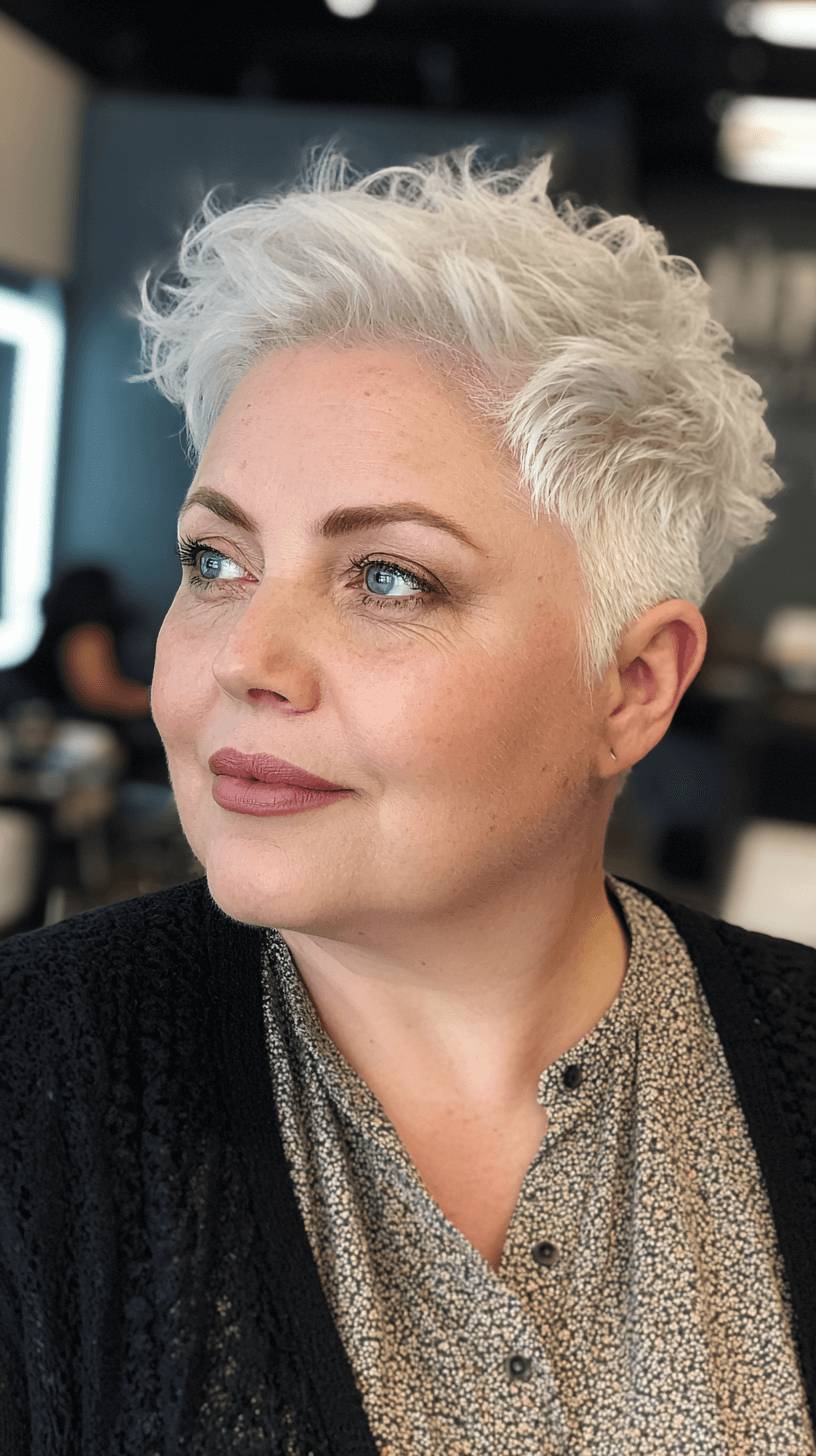 Playful Textured Pixie Cut with Lively Curls