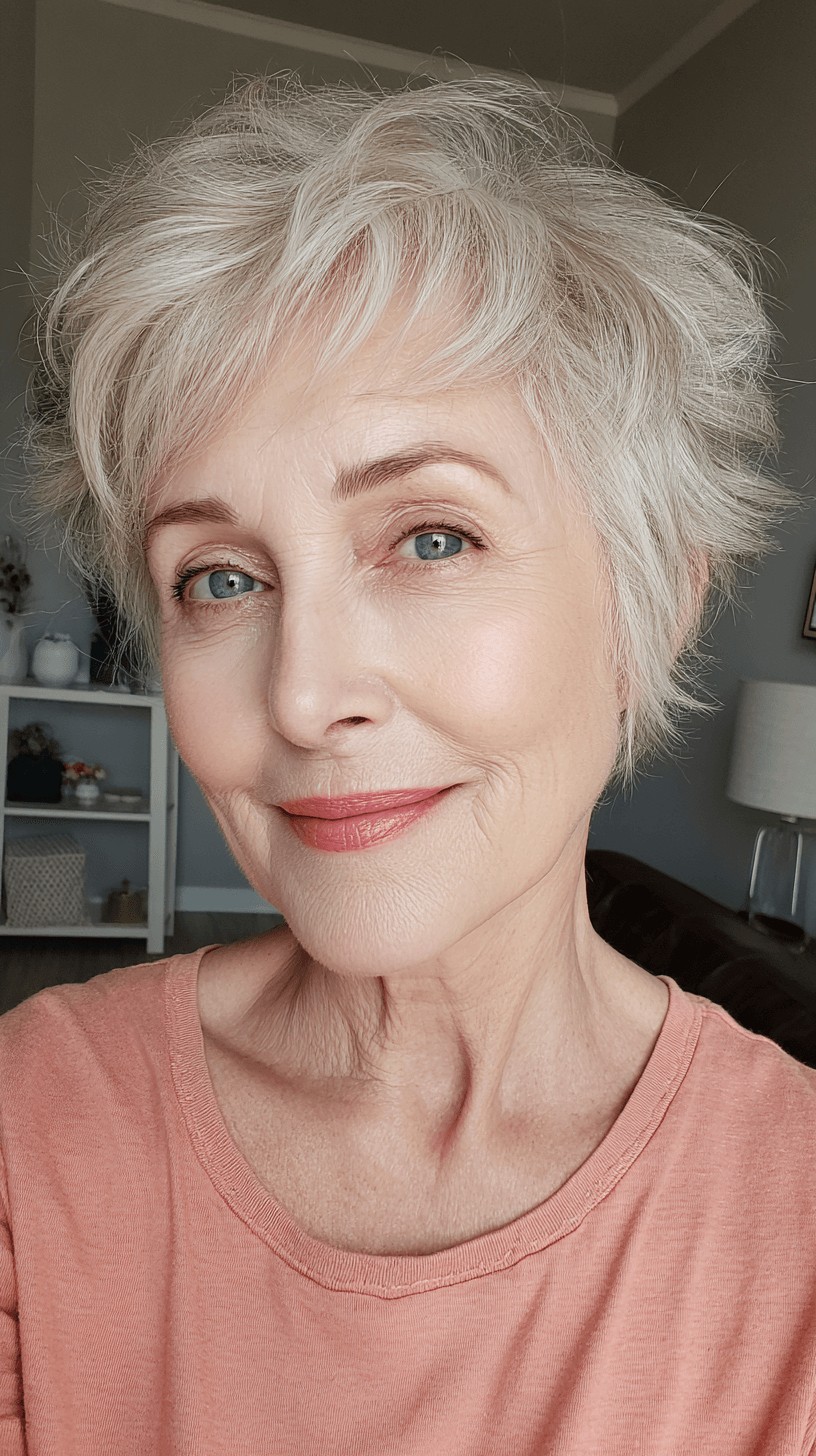 Playful Textured Short Crop with Soft Volume