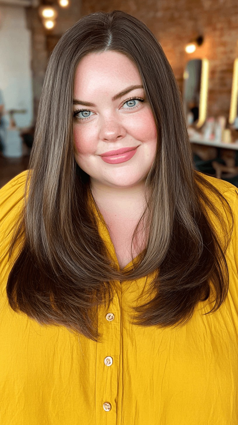 Polished Long Layered Cut with Subtle Face-Frame