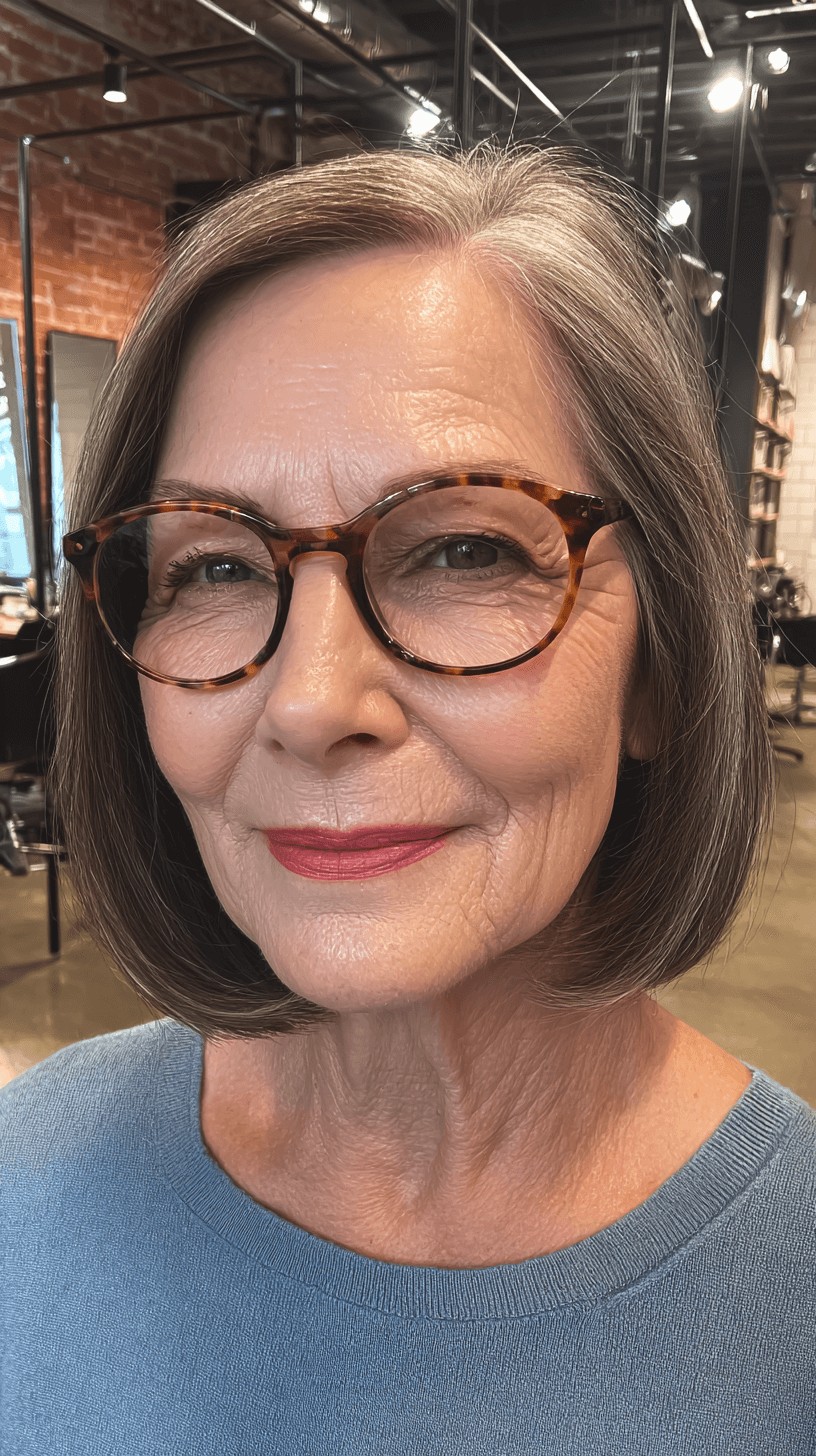 Sleek Classic Oval Bob with Soft Textured Ends