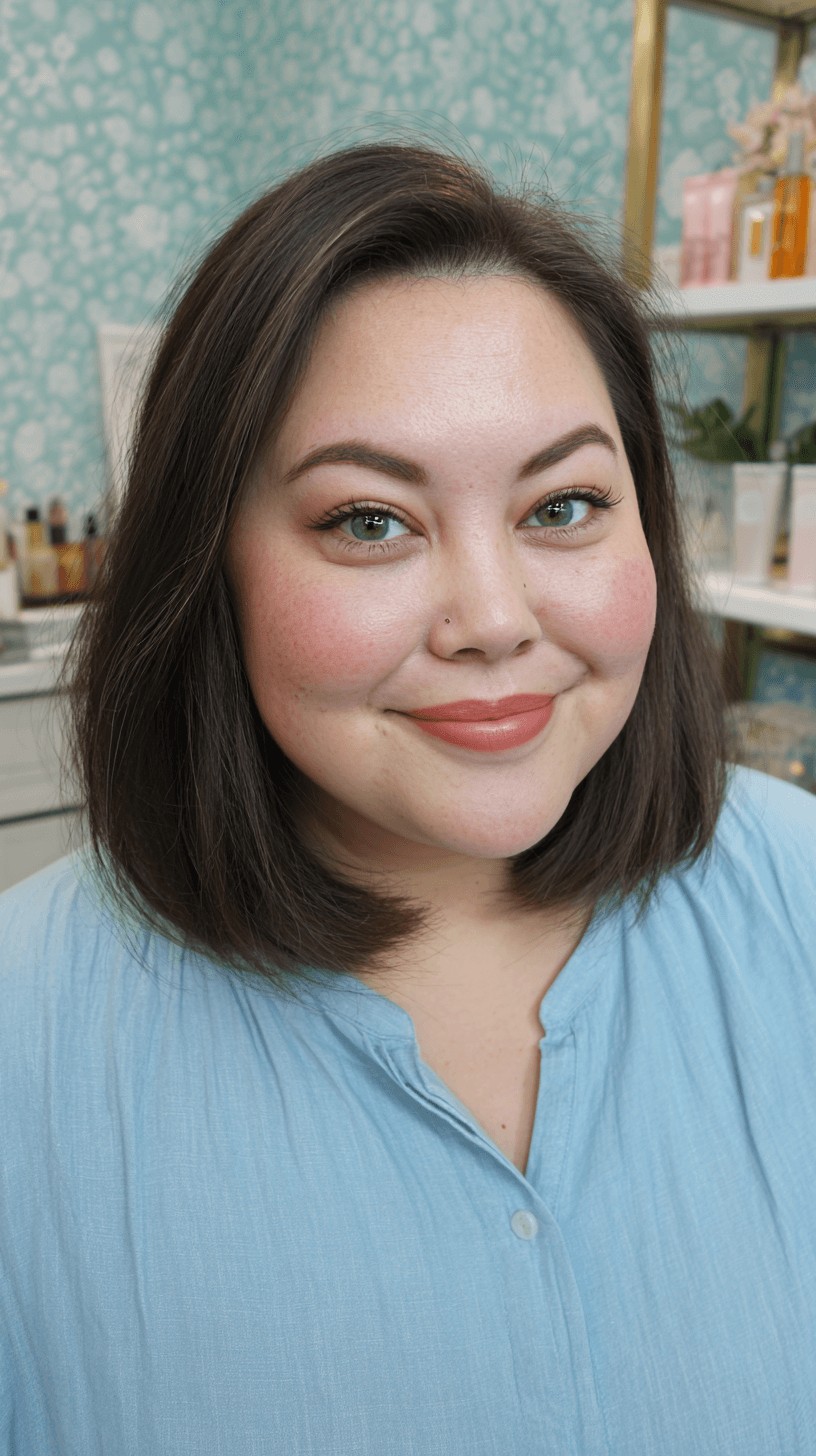 Sleek Textured Mid-Length Cut with Subtle Layers