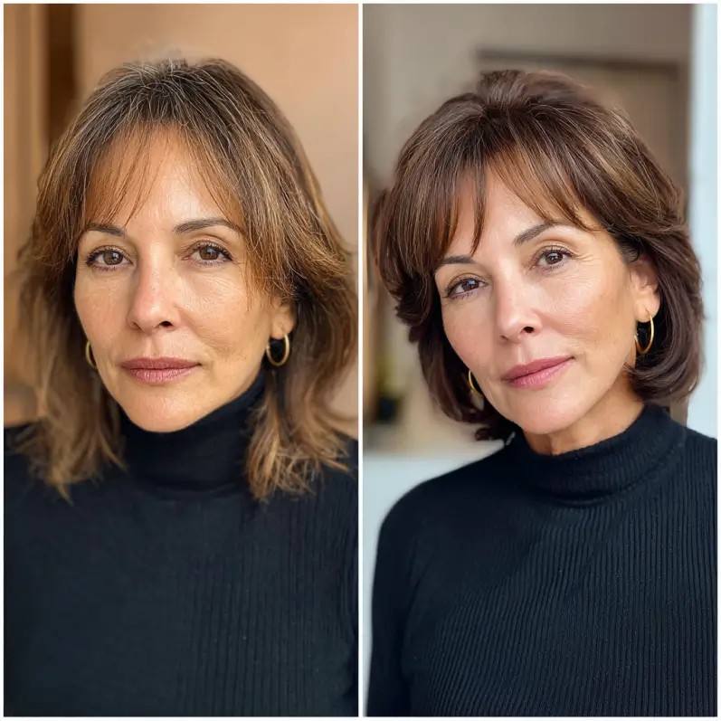 Soft Textured Blunt Bob with Subtle Layers