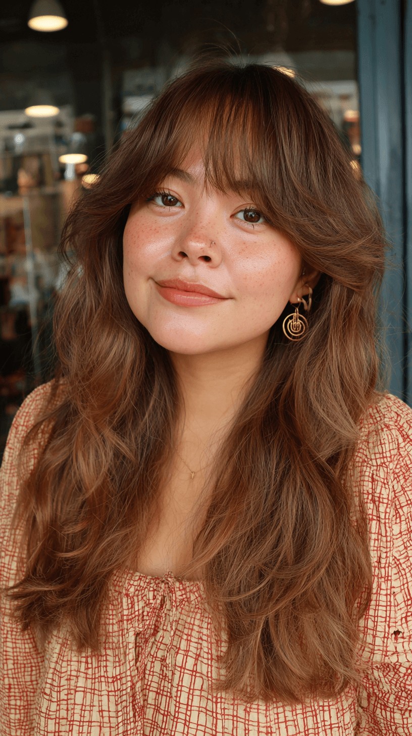 Soft Textured Long Hair with Wispy Bangs