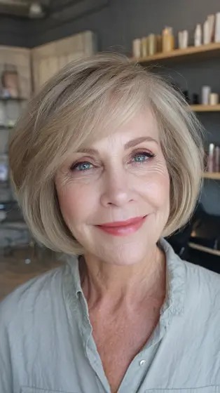 Soft Textured Oval Bob with Subtle Layers