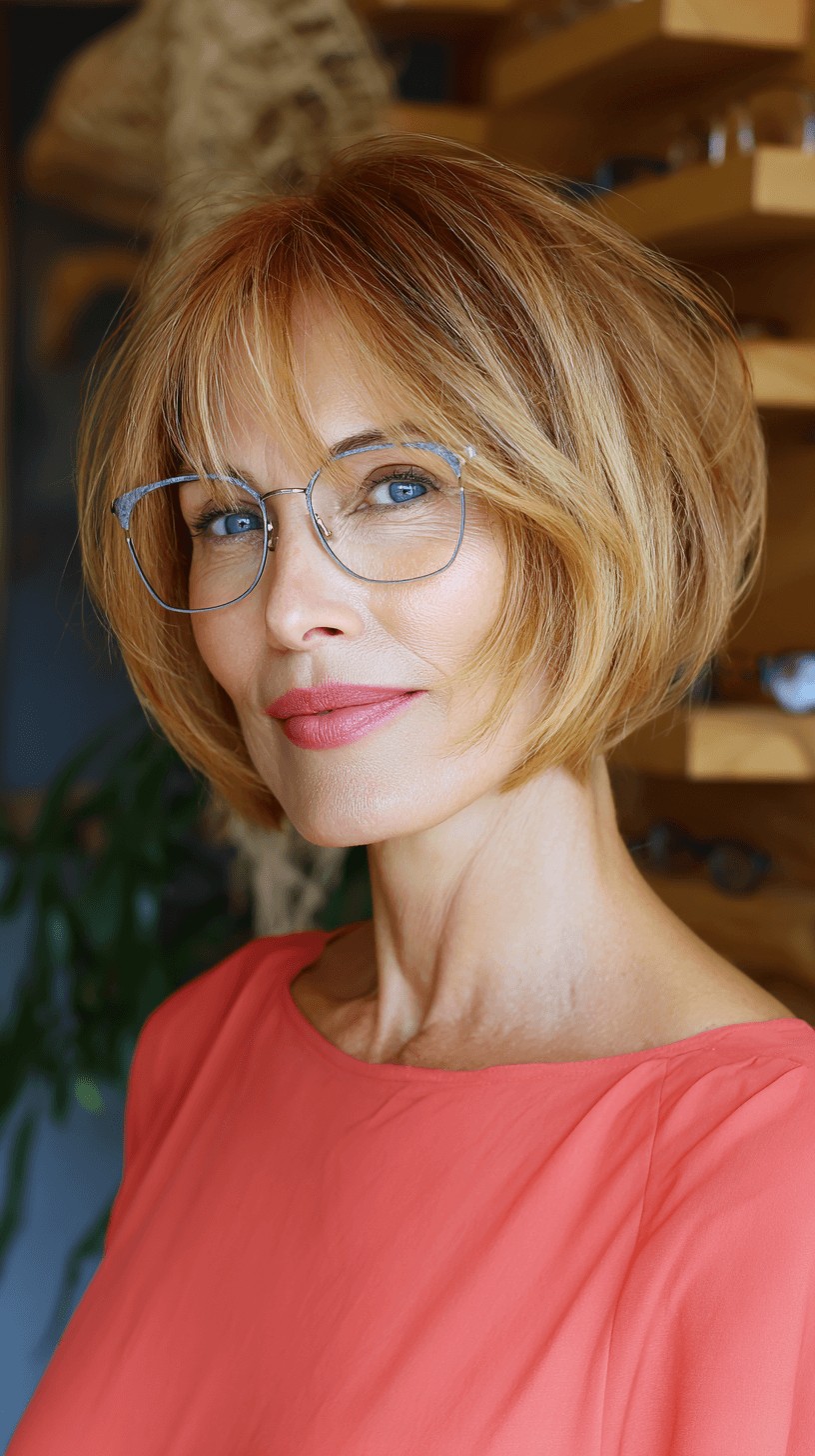 Softly Feathered Bob with Subtle Highlights
