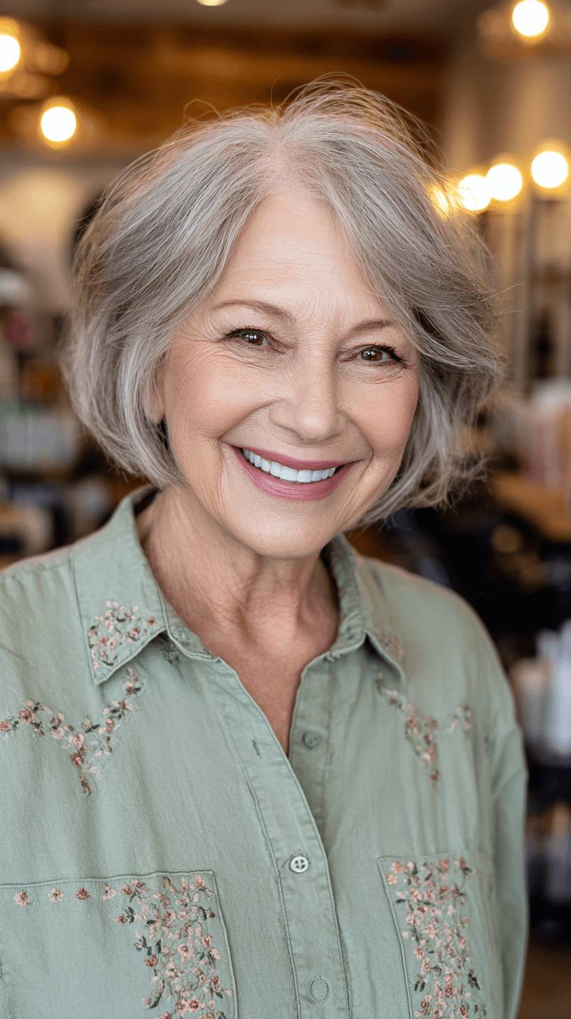 Softly Layered Jaw-Length Cut with Gentle Waves