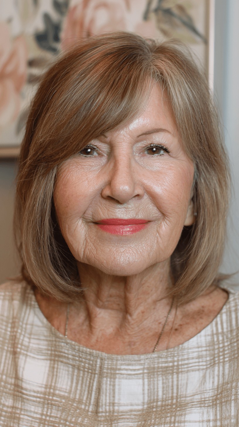 Softly Layered Oval Bob with Subtle Face-Framing Highlights