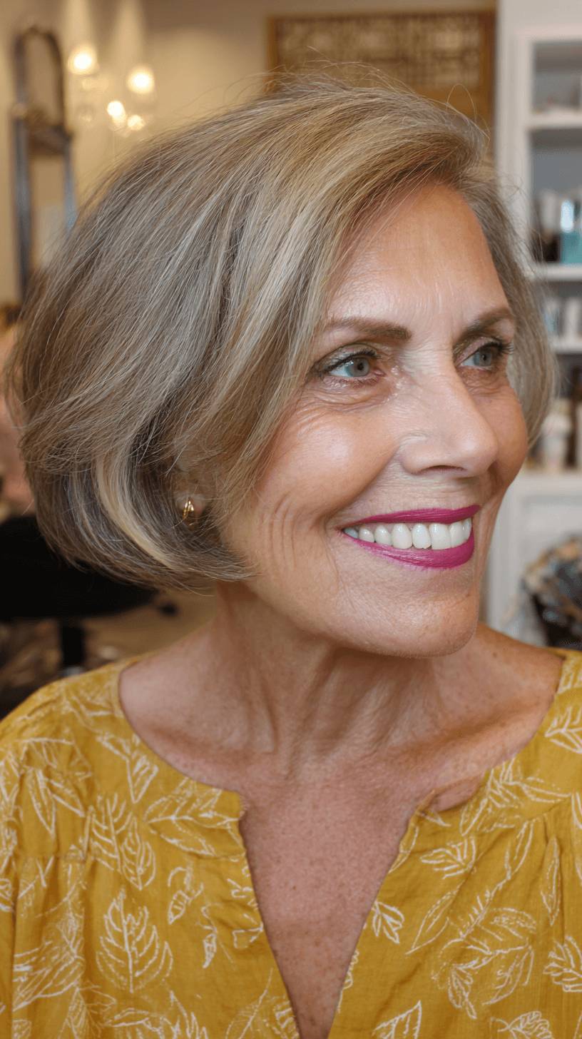 Stylish Jaw-Length Cut with Soft Textured Layers