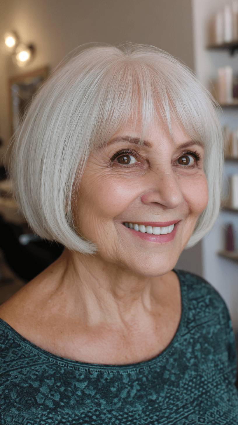 Stylish Textured Bob with Soft Bangs