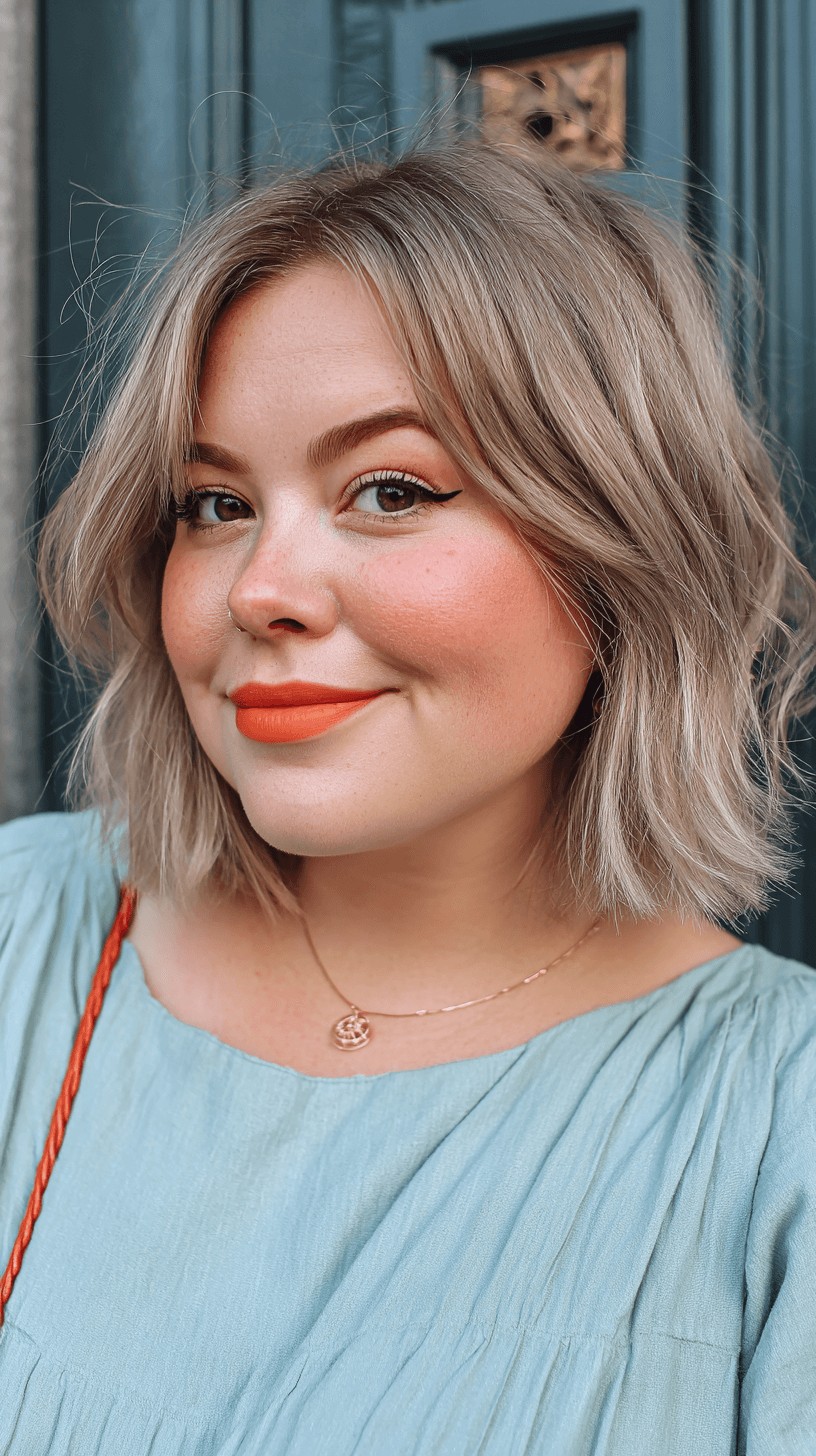 Textured Blunt Bob with Subtle Layers