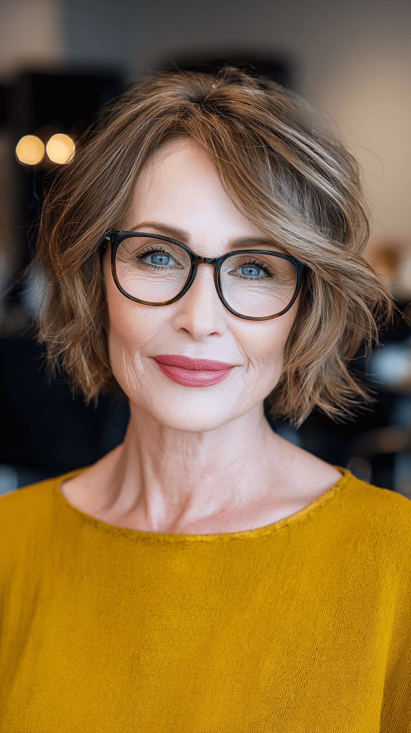 Textured Feathered Bob with Soft Volume