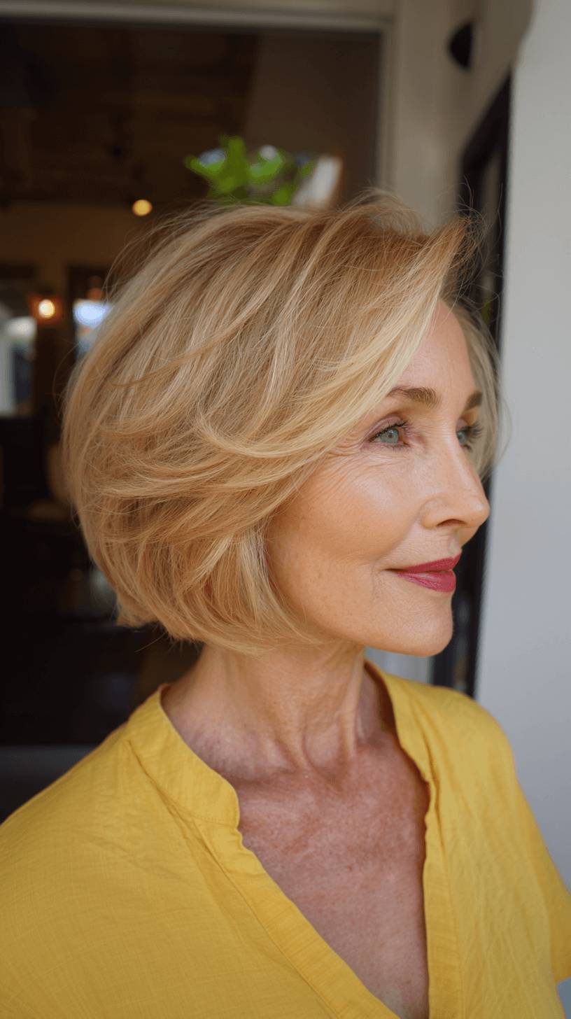 Textured Jaw-Length Cut with Soft Feathered Layers