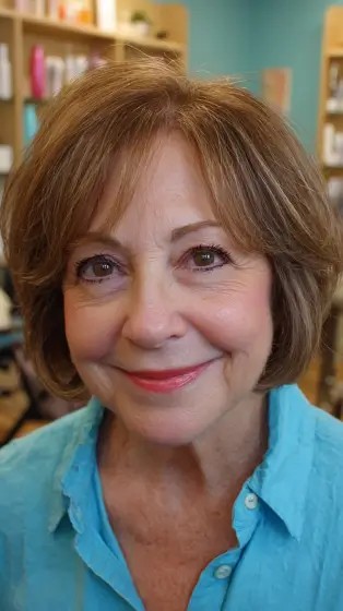 Textured Oval Bob with Soft Face-Framing Layers