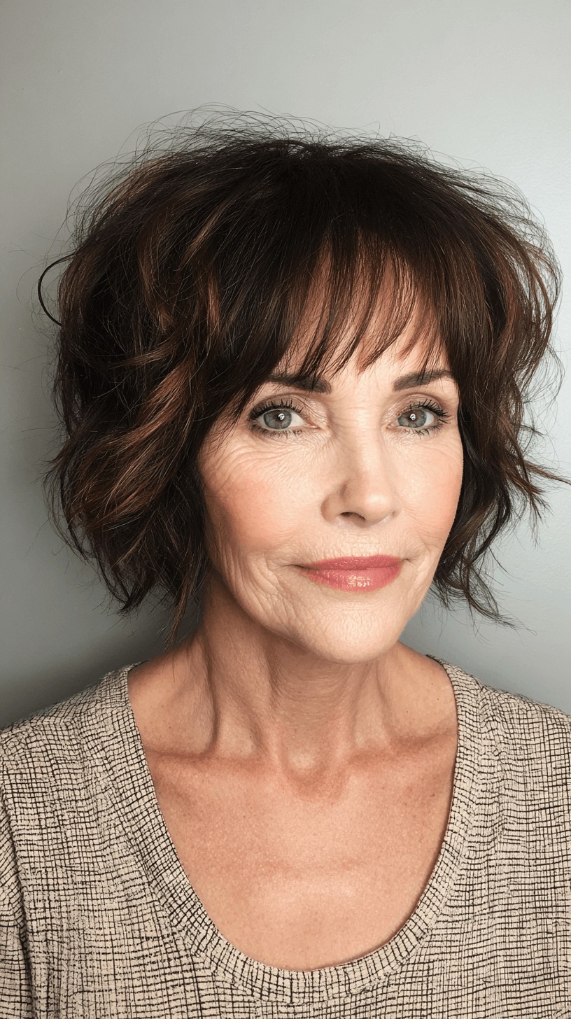 Textured Short Bob with Playful Layers