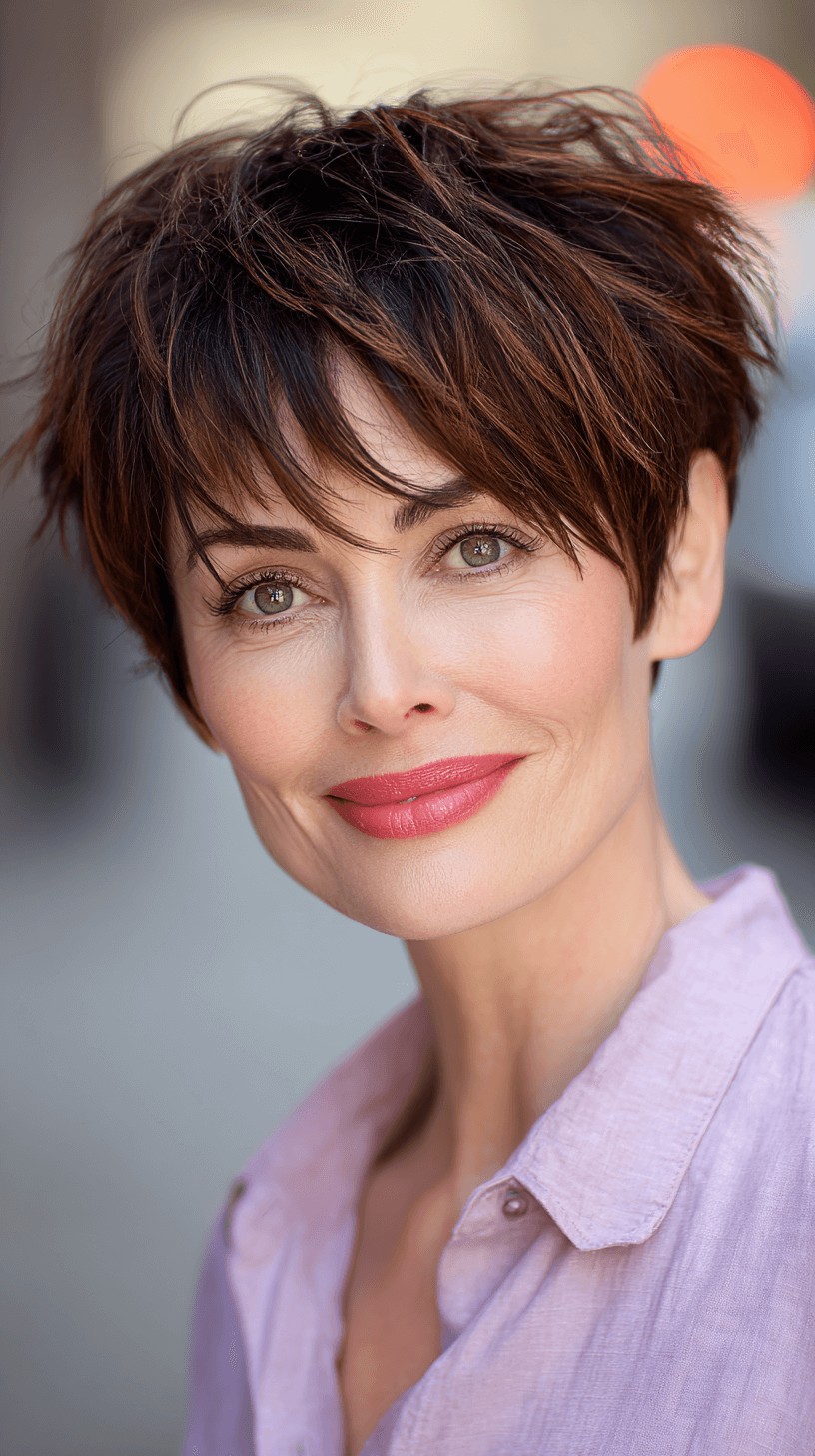 Textured Short Pixie Cut with Playful Layers