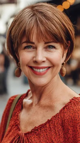 Charming Textured Pixie Cut with Subtle Bangs