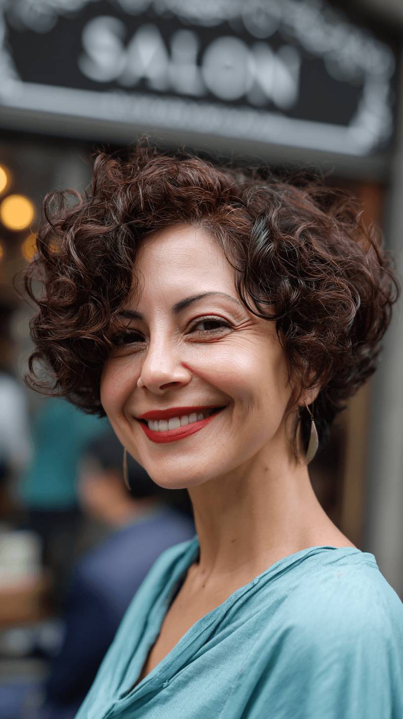 Chic Curly Bob with Defined Curls