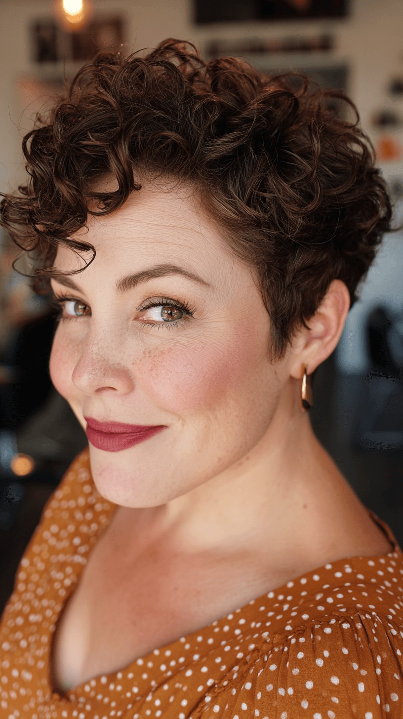 Chic Curly Crop with Defined Curls