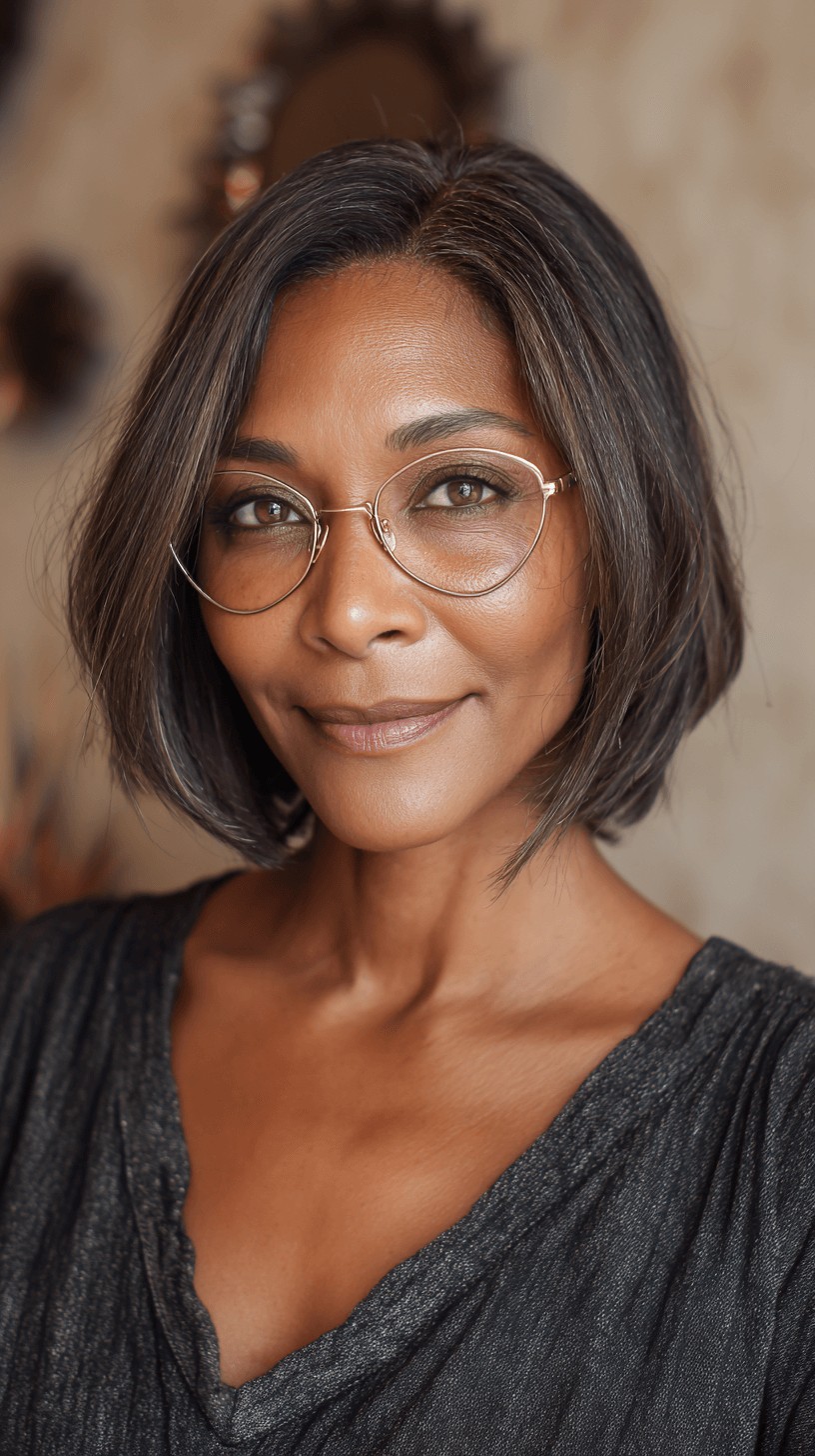 Chic Layered Asymmetrical Bob Haircut