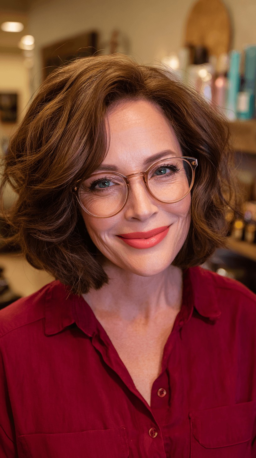 Chic Layered Bob with Soft Waves