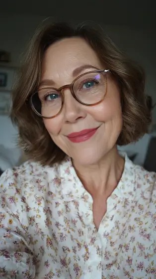 Chic Soft Curly Bob with Subtle Layers