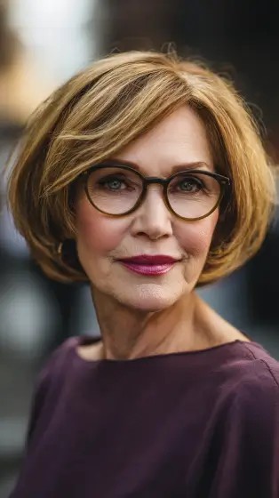 Chic Soft Layered Bob with Subtle Highlights