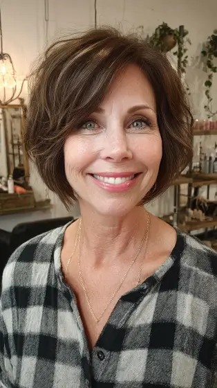 Chic Textured Bob with Soft Waves