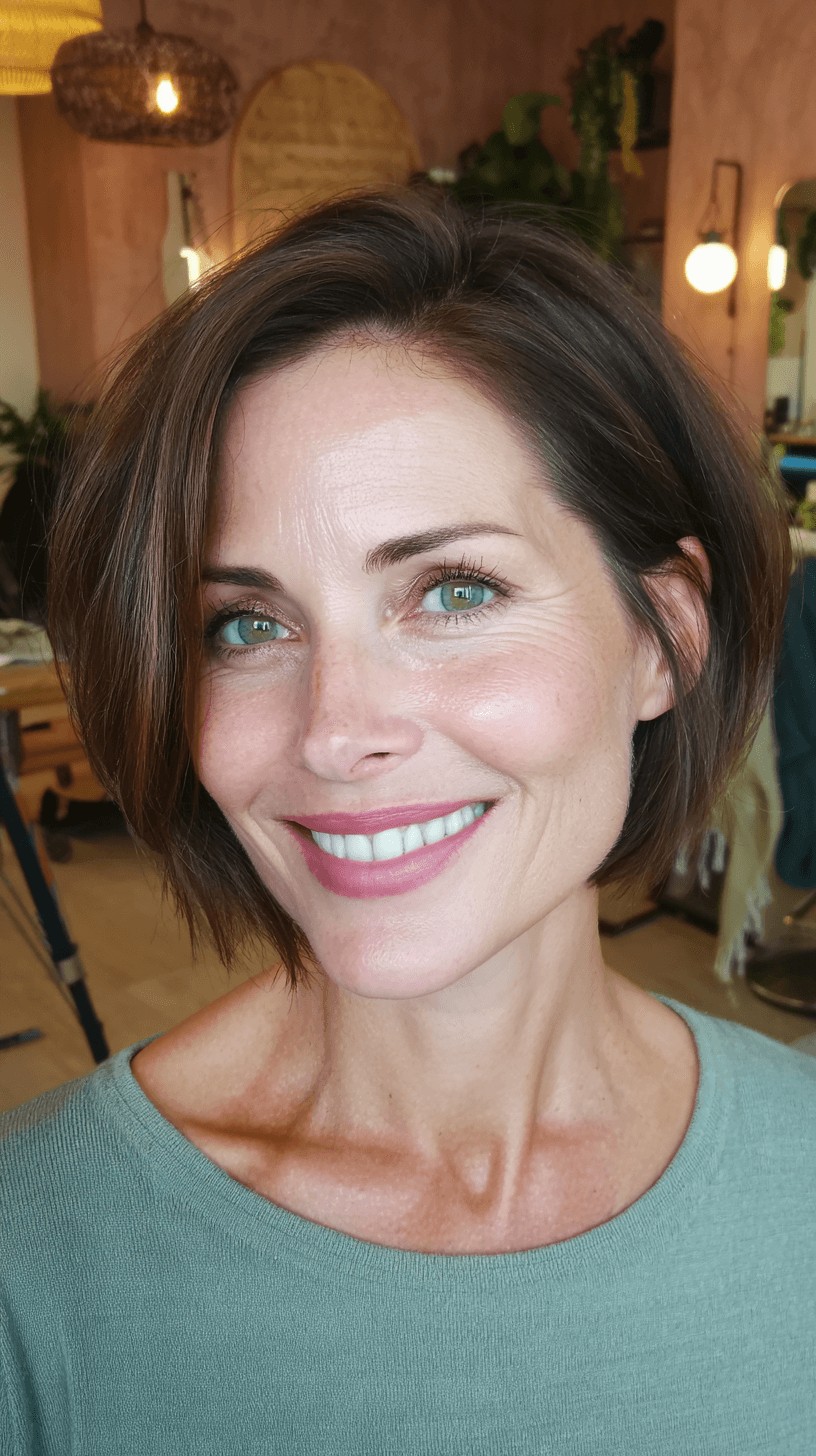 Chic Textured Bob with Subtle Volume