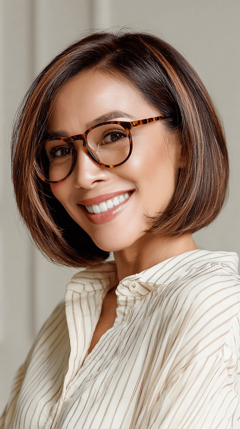 Classic Textured Bob with Subtle Highlights