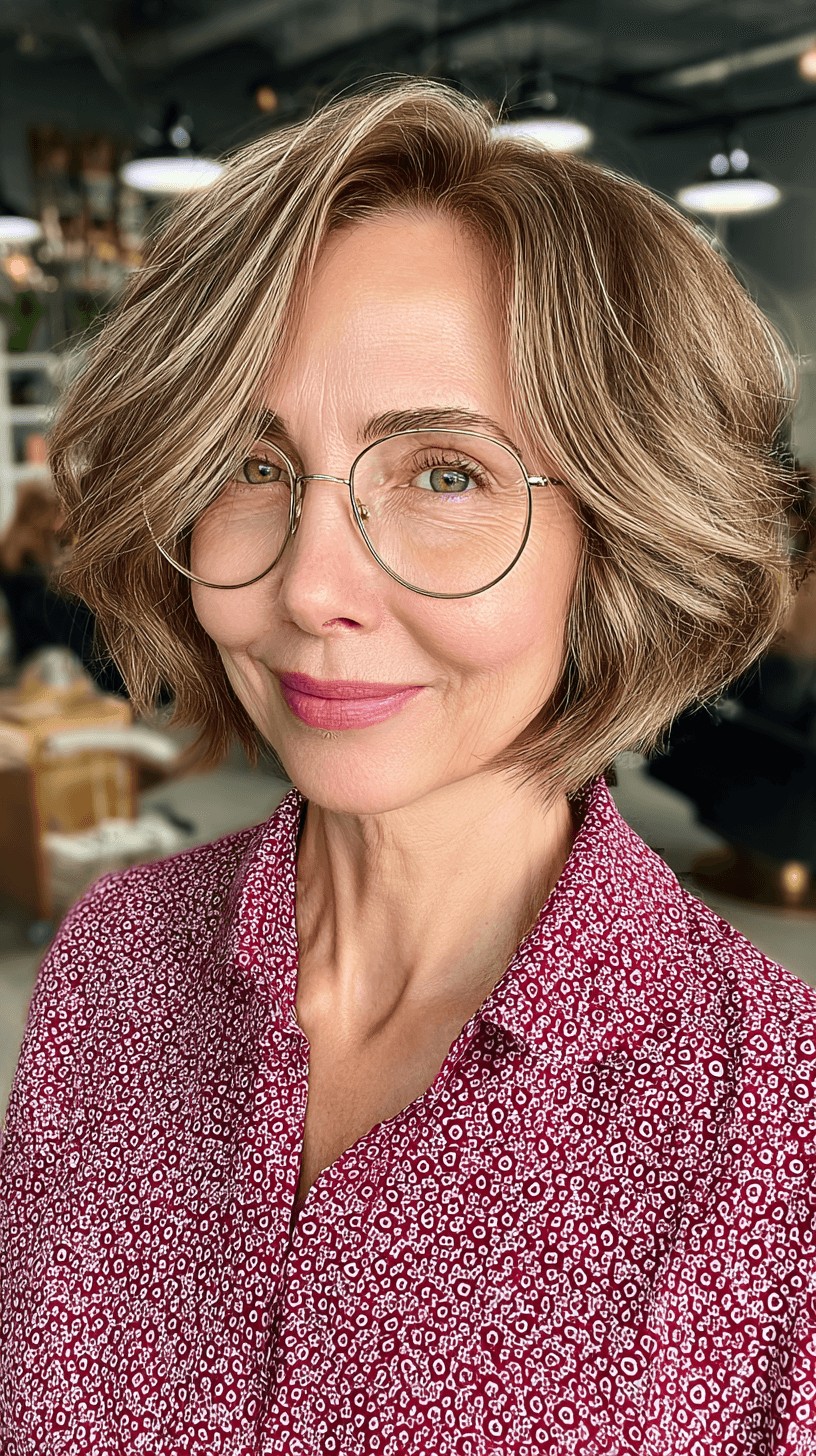 Effortlessly Chic Textured Bob with Soft Layers