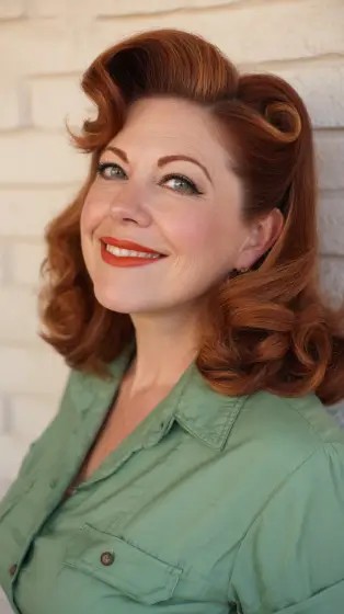 Glamorous Retro-Inspired Voluminous Curls