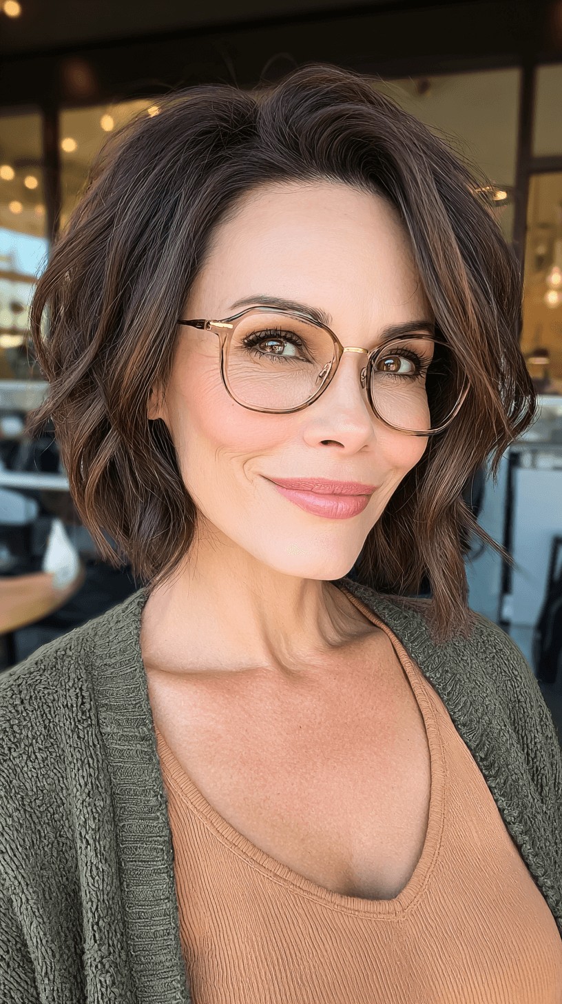 Modern Textured Bob with Gentle Waves