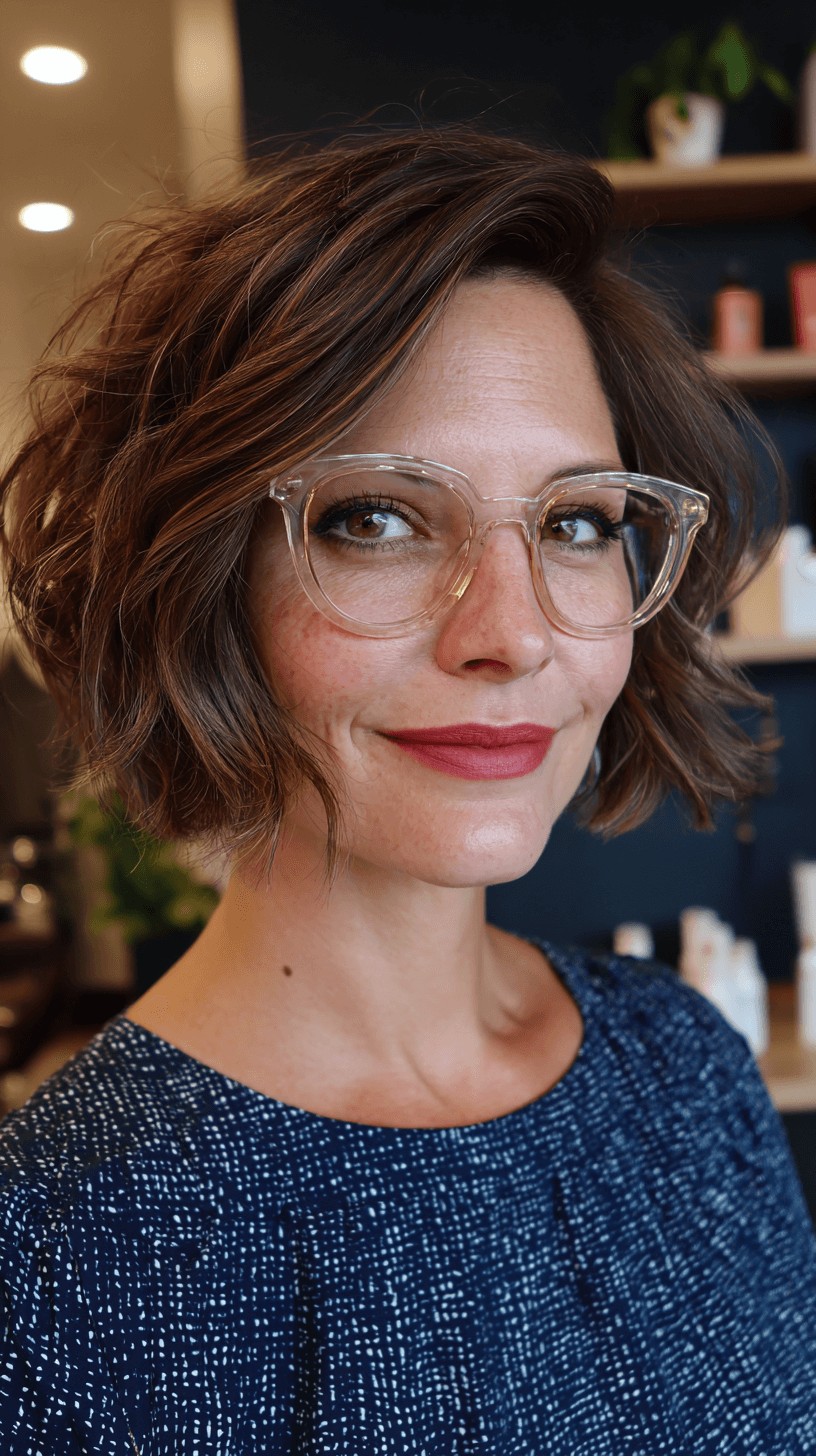 Modern Textured Bob with Playful Waves