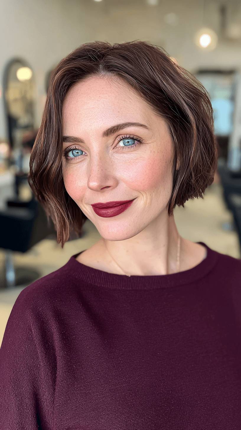 Modern Textured Bob with Subtle Waves