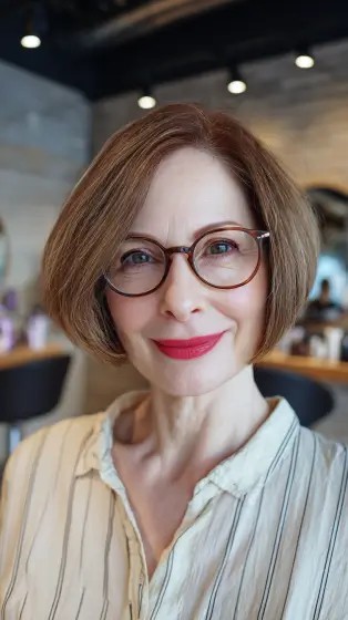 Modern Textured Inverted Bob with Soft Layers