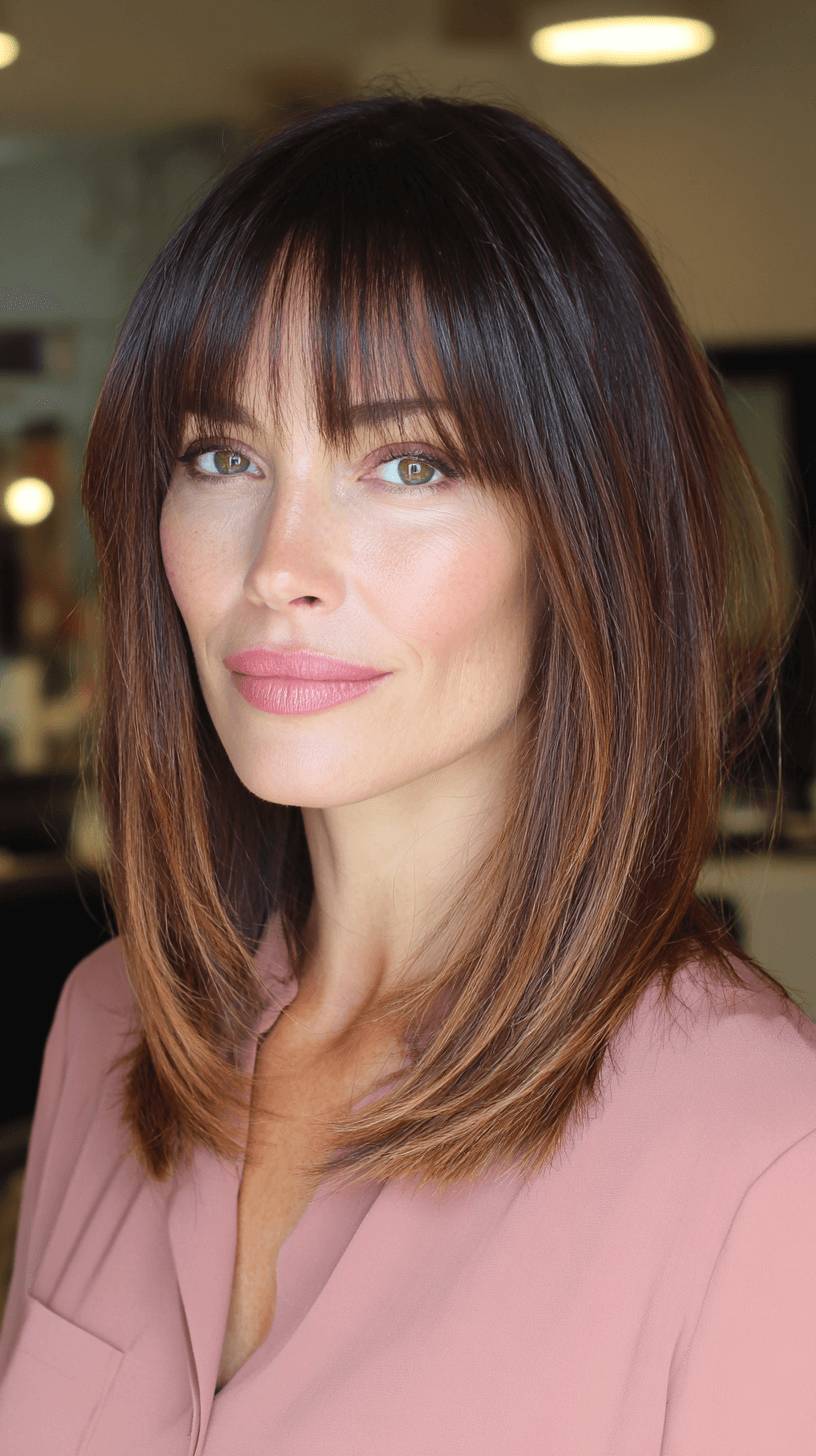 Sleek Long Bob with Subtle Face-Framing Layers