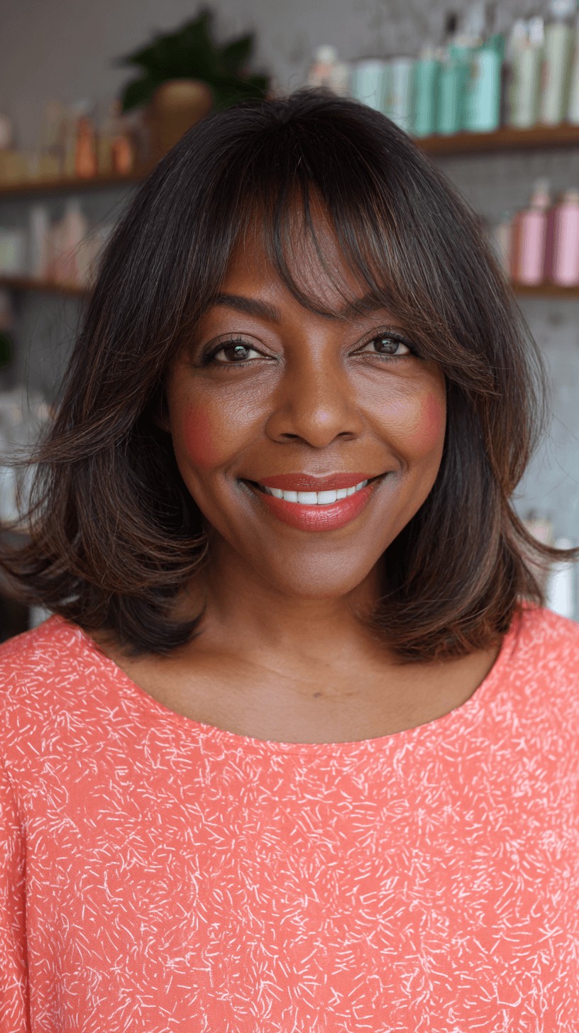 Soft Layered Cut with Gentle Face-Framing Bangs