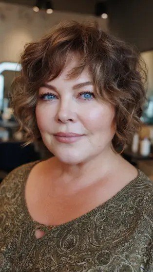 Soft Textured Curly Lob with Face-Framing Layers