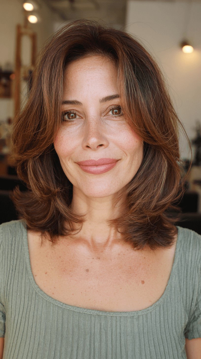 Softly Framed Layered Bob with Subtle Highlights