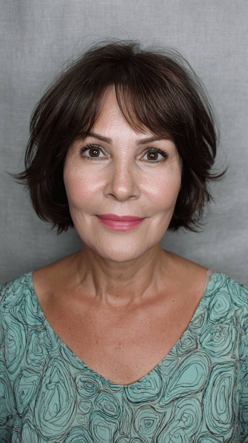 Softly Layered Choppy Bob with Wispy Bangs